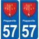 57 Plappeville blason autocollant plaque immatriculation stickers ville