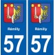 57 Rémilly blason autocollant plaque immatriculation stickers ville