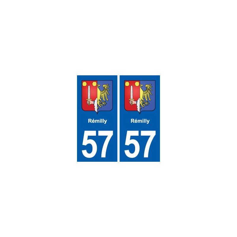 57 Rémilly blason autocollant plaque immatriculation stickers ville