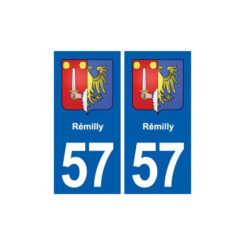 57 Rémilly blason autocollant plaque immatriculation stickers ville