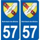 57 Rohrbach-lès-Bitche blason autocollant plaque immatriculation stickers ville