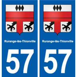 57 Rurange-lès-Thionville blason autocollant plaque immatriculation stickers ville