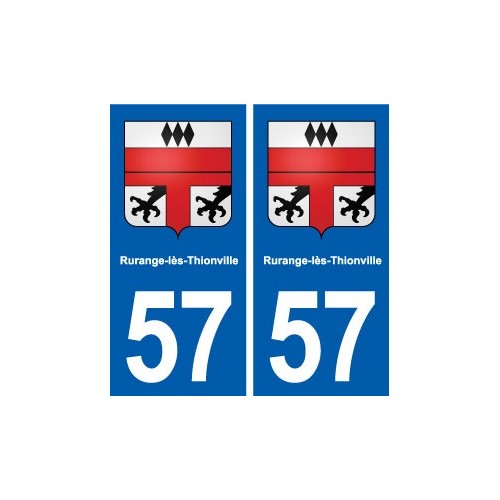 57 Rurange-lès-Thionville blason autocollant plaque immatriculation stickers ville