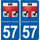 57 Rurange-lès-Thionville blason autocollant plaque immatriculation stickers ville