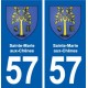 57 Sainte-Marie-aux-Chênes blason autocollant plaque immatriculation stickers ville