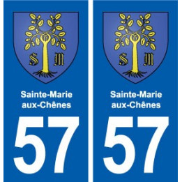 57 Sainte-Marie-aux-Chênes blason autocollant plaque immatriculation stickers ville