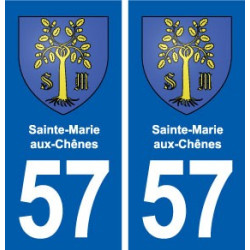 57 Sainte-Marie-aux-Chênes blason autocollant plaque immatriculation stickers ville