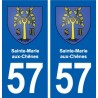 57 Sainte-Marie-aux-Chênes blason autocollant plaque immatriculation stickers ville