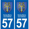 57 Sainte-Marie-aux-Chênes blason autocollant plaque immatriculation stickers ville
