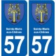 57 Sainte-Marie-aux-Chênes blason autocollant plaque immatriculation stickers ville