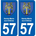 57 Sainte-Marie-aux-Chênes blason autocollant plaque immatriculation stickers ville
