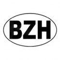 Adesivo BZH ovale Bretone Breizh Bretagne adesivo logo1