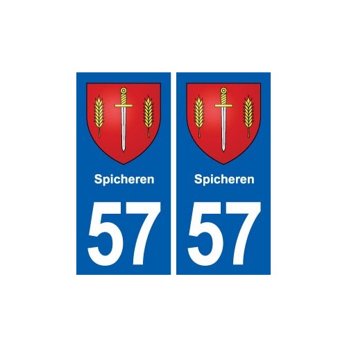 57 Spicheren blason autocollant plaque immatriculation stickers ville