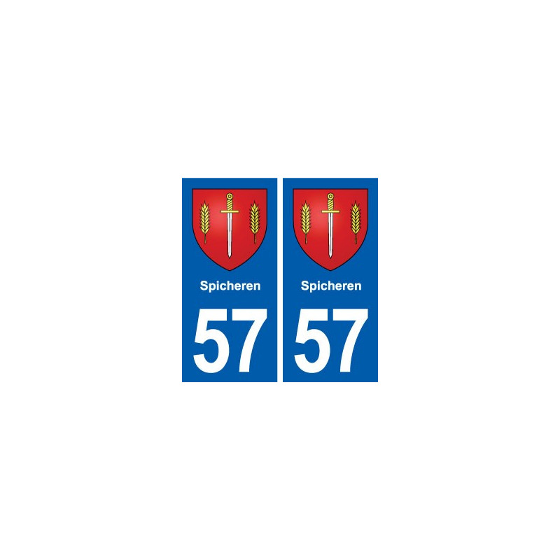 57 Spicheren blason autocollant plaque immatriculation stickers ville