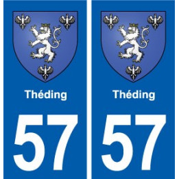 57 Théding blason autocollant plaque immatriculation stickers ville