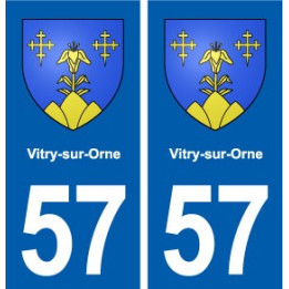 57 Vitry-sur-Orne blason autocollant plaque immatriculation stickers ville