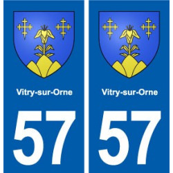 57 Vitry-sur-Orne blason autocollant plaque immatriculation stickers ville
