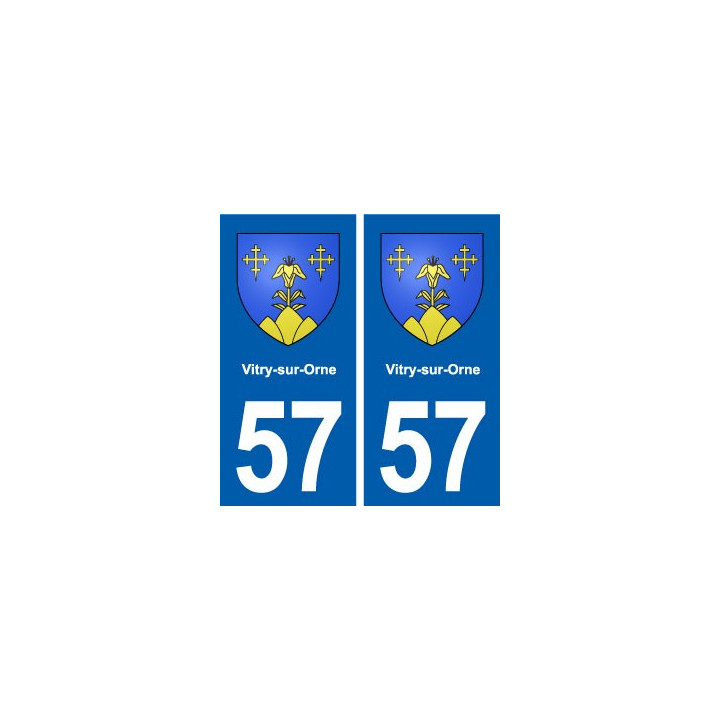 57 Vitry-sur-Orne blason autocollant plaque immatriculation stickers ville