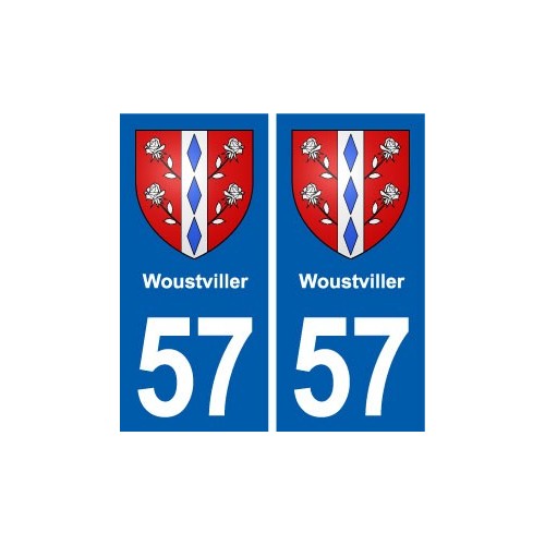 57 Woustviller blason autocollant plaque immatriculation stickers ville