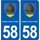 58 Château-Chinon blason autocollant plaque immatriculation stickers ville