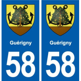 58 Guérigny blason autocollant plaque stickers ville