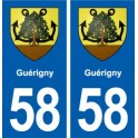 58 Guérigny blason autocollant plaque stickers ville