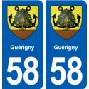 58 Guérigny blason autocollant plaque stickers ville