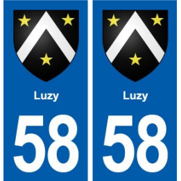 58 Luzy blason autocollant plaque stickers ville