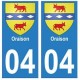 04 Oraison ville autocollant plaque