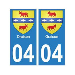 04 Oraison ville autocollant plaque