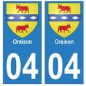 04 Oraison ville autocollant plaque