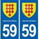 59 Allennes-les-Marais blason autocollant plaque immatriculation stickers ville