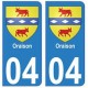 04 Oraison ville autocollant plaque