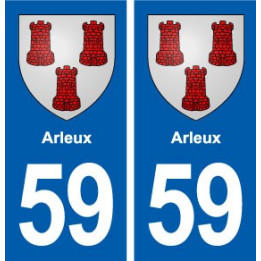 59 Arleux blason autocollant plaque immatriculation stickers ville
