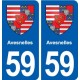 59 Avesnelles blason autocollant plaque immatriculation stickers ville