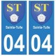 04 Sainte-Tulle ville autocollant plaque