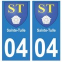 04 Sainte-Tulle ville autocollant plaque