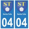 04 Sainte-Tulle ville autocollant plaque