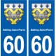 60 Béthisy-Saint-Pierre blason autocollant plaque immatriculation stickers ville