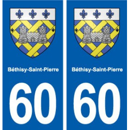 60 Béthisy-Saint-Pierre blason autocollant plaque immatriculation stickers ville