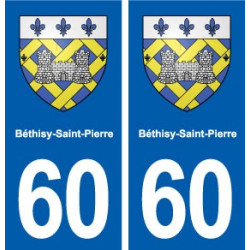 60 Béthisy-Saint-Pierre blason autocollant plaque immatriculation stickers ville