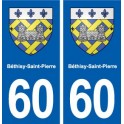 60 Béthisy-Saint-Pierre blason autocollant plaque immatriculation stickers ville