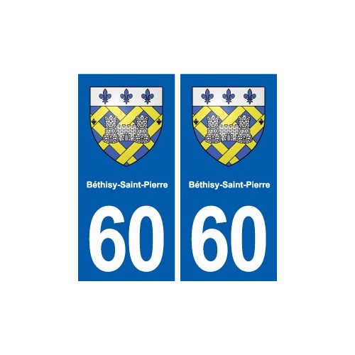60 Béthisy-Saint-Pierre blason autocollant plaque immatriculation stickers ville