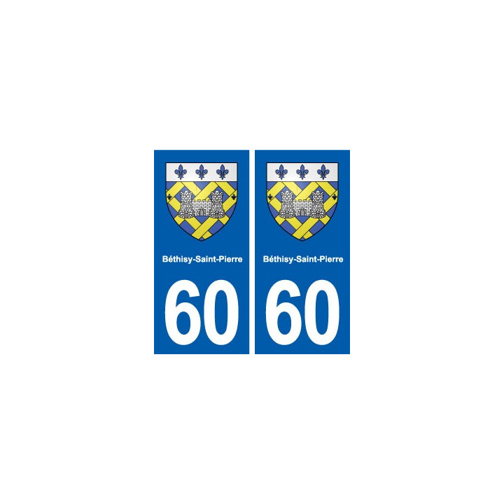 60 Béthisy-Saint-Pierre blason autocollant plaque immatriculation stickers ville