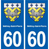 60 Béthisy-Saint-Pierre blason autocollant plaque immatriculation stickers ville