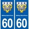 60 Béthisy-Saint-Pierre blason autocollant plaque immatriculation stickers ville