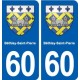 60 Béthisy-Saint-Pierre blason autocollant plaque immatriculation stickers ville