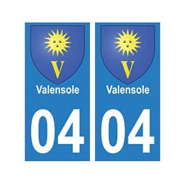 04 Valensole ville autocollant plaque