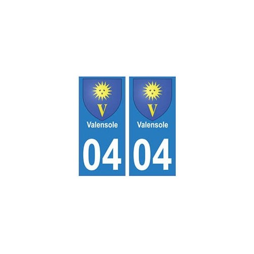 04 Valensole ville autocollant plaque