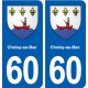 60 Choisy-au-Bac blason autocollant plaque stickers ville